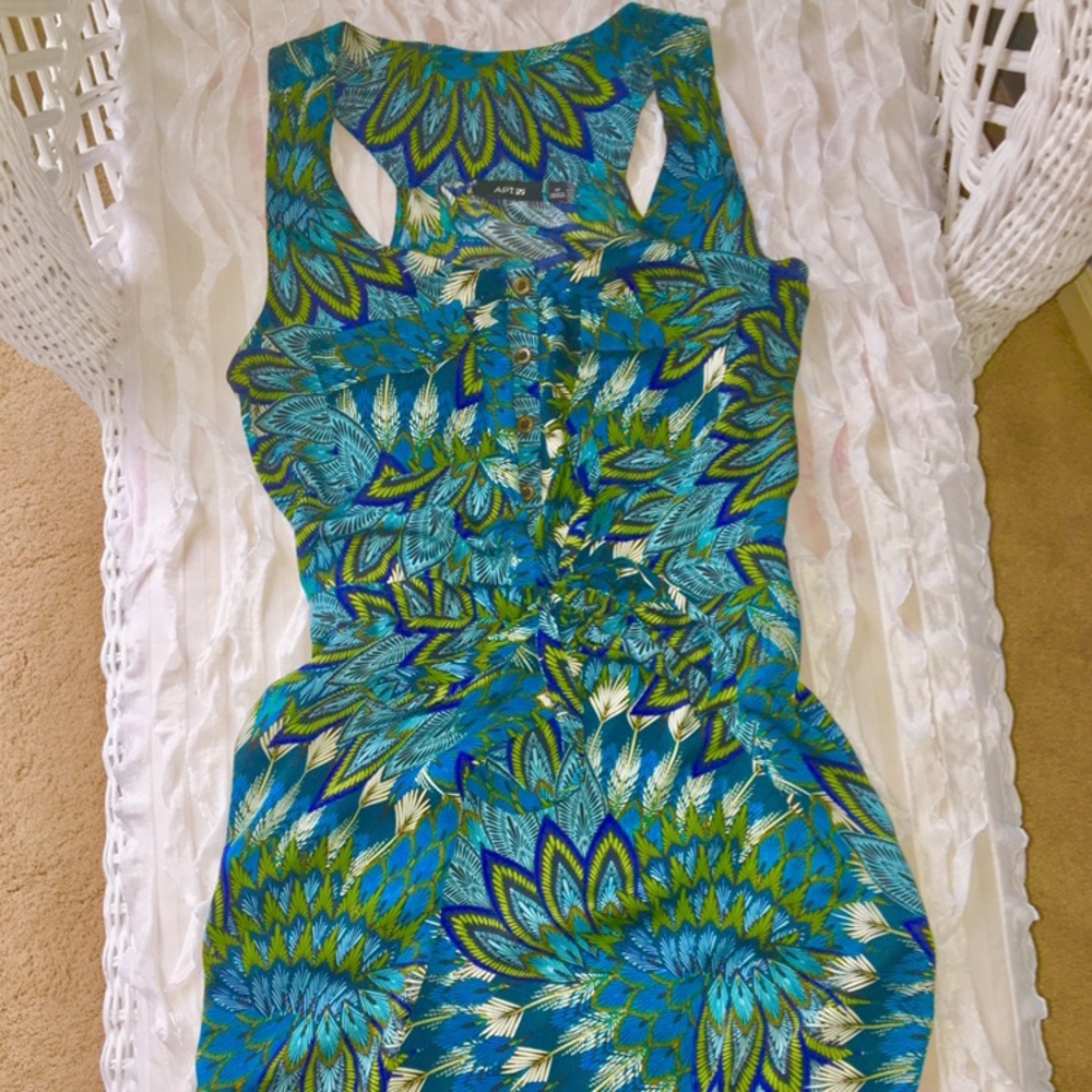 Peacock feather dress